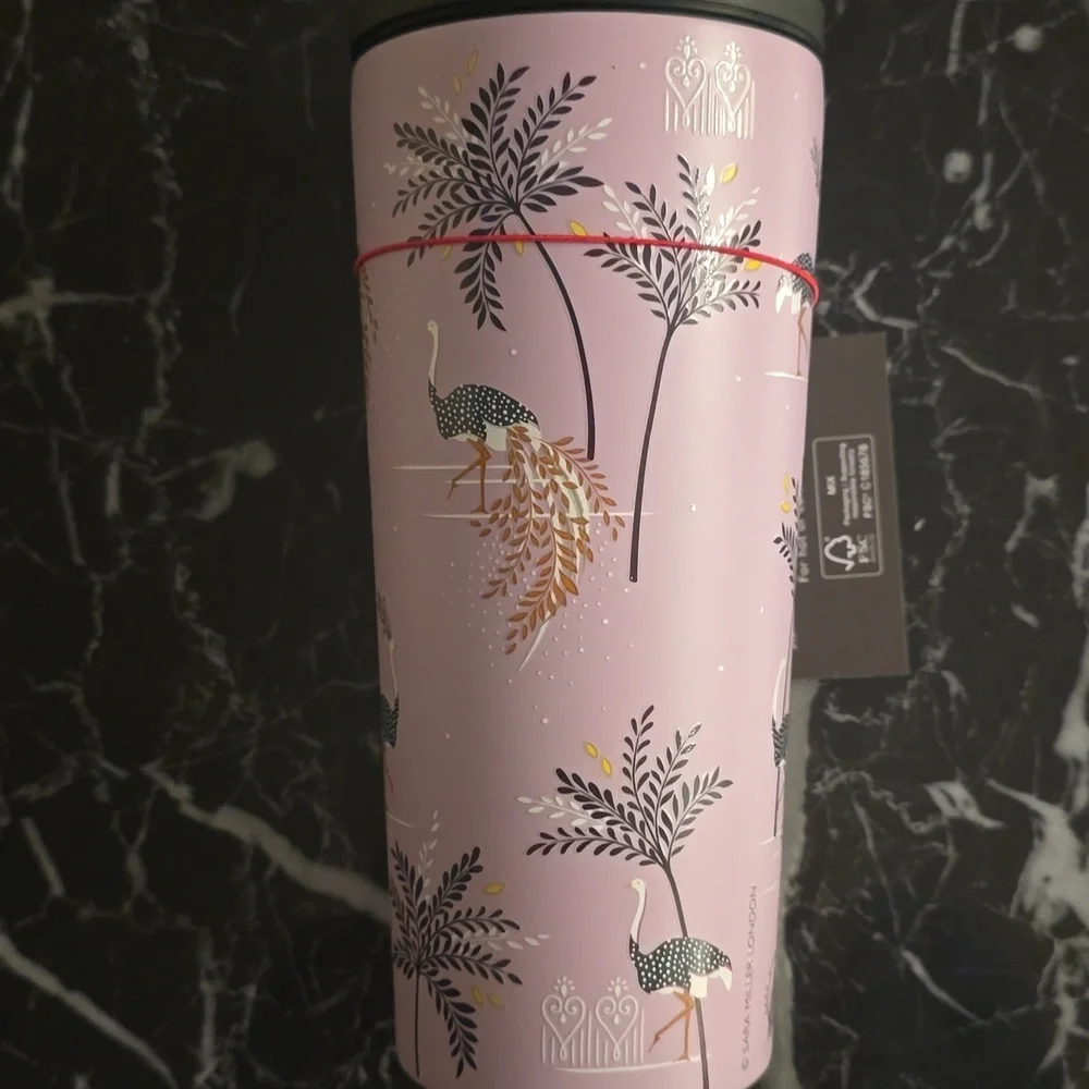 Sara Miller Lavender Travel Tumbler with Straw, 20 Oz., Retail Price $28.00US - Picture 3 of 16